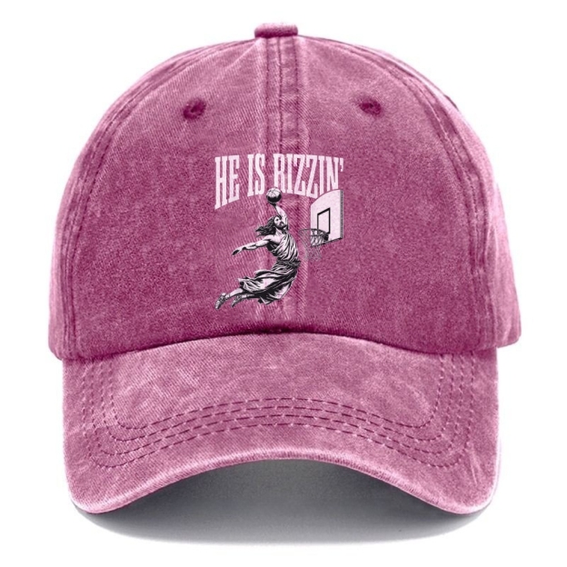 He Is Rezzin' Unisex Vintage Casual Washed Cap