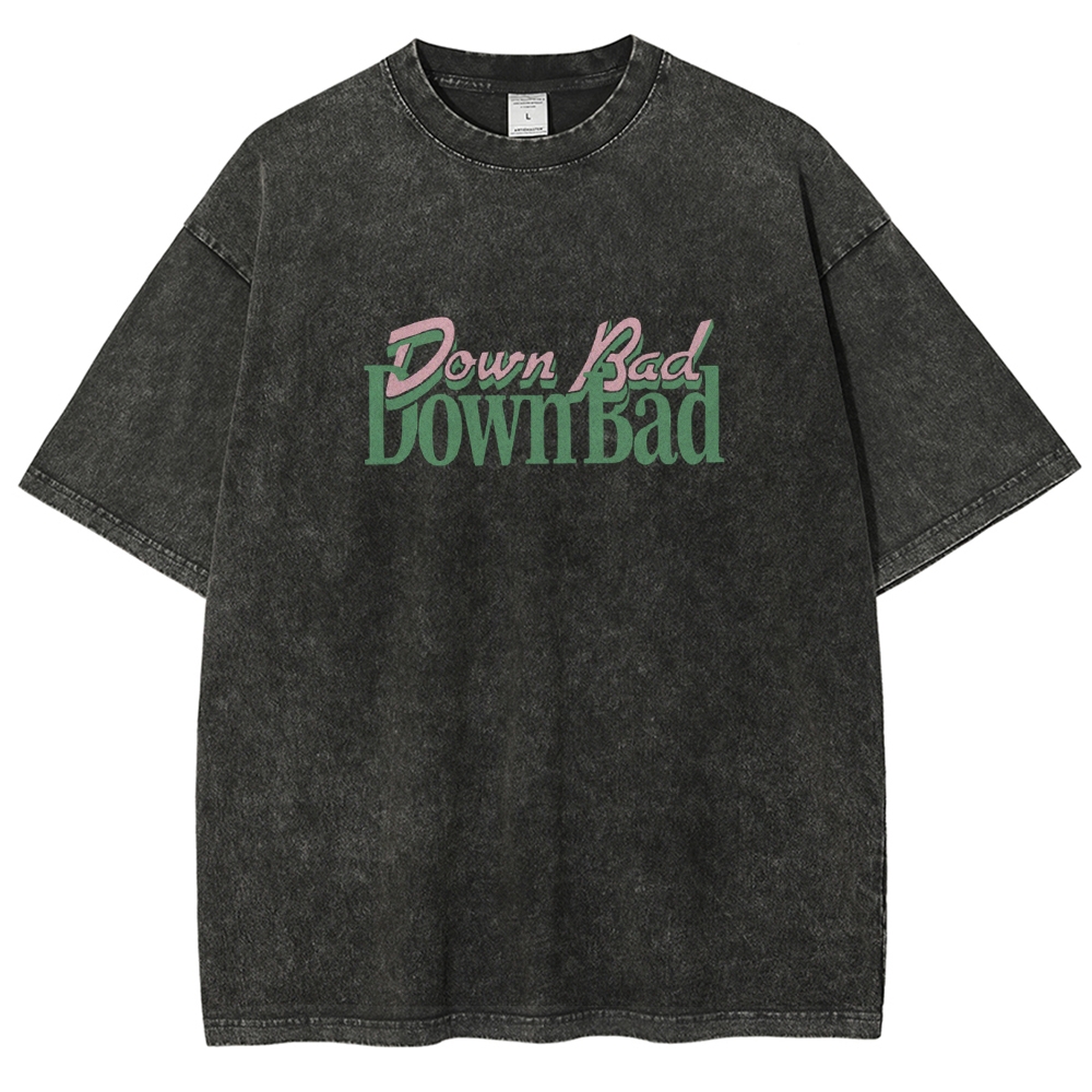 Down Bad Downbad Crying At The Gym Washed T-shirt