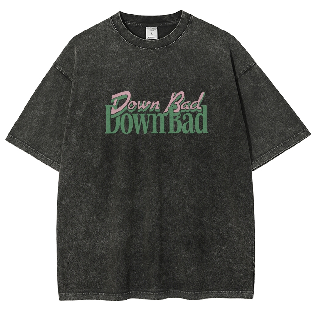 Down Bad Downbad Crying At The Gym Washed T-shirt