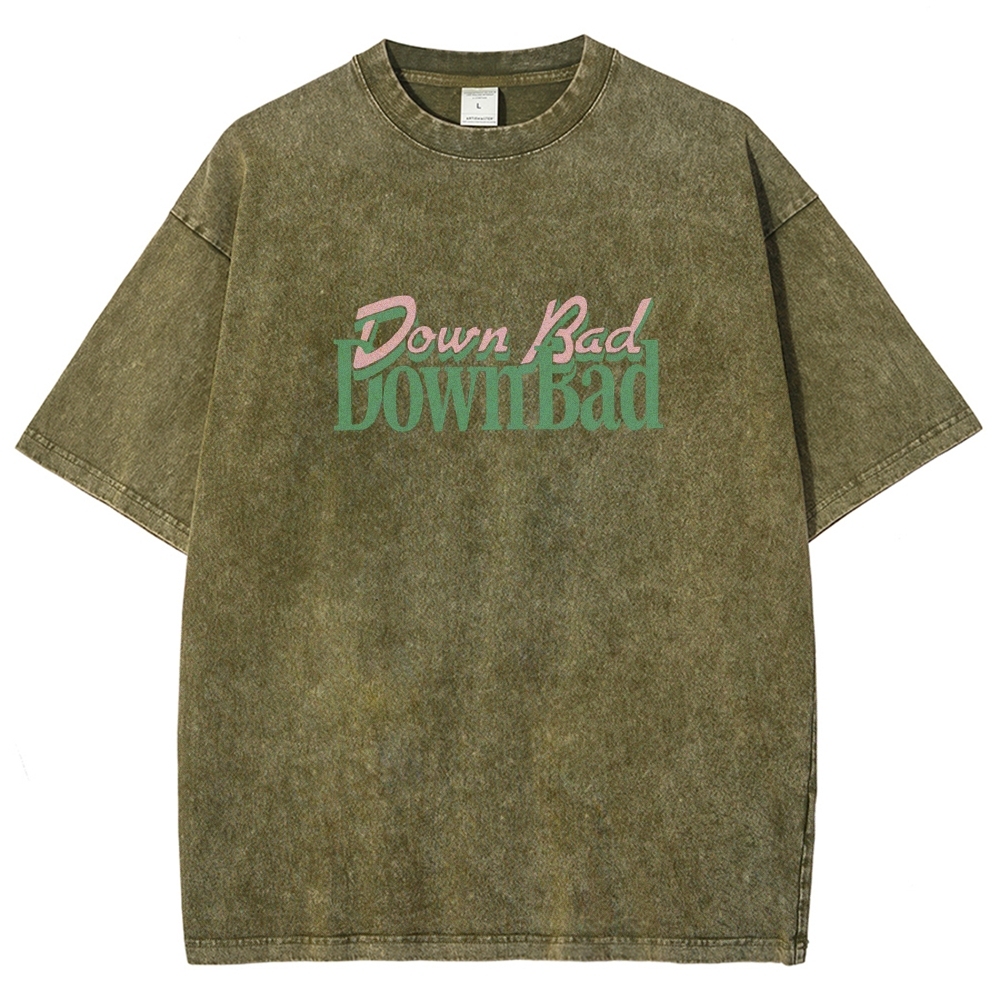 Down Bad Downbad Crying At The Gym Washed T-shirt