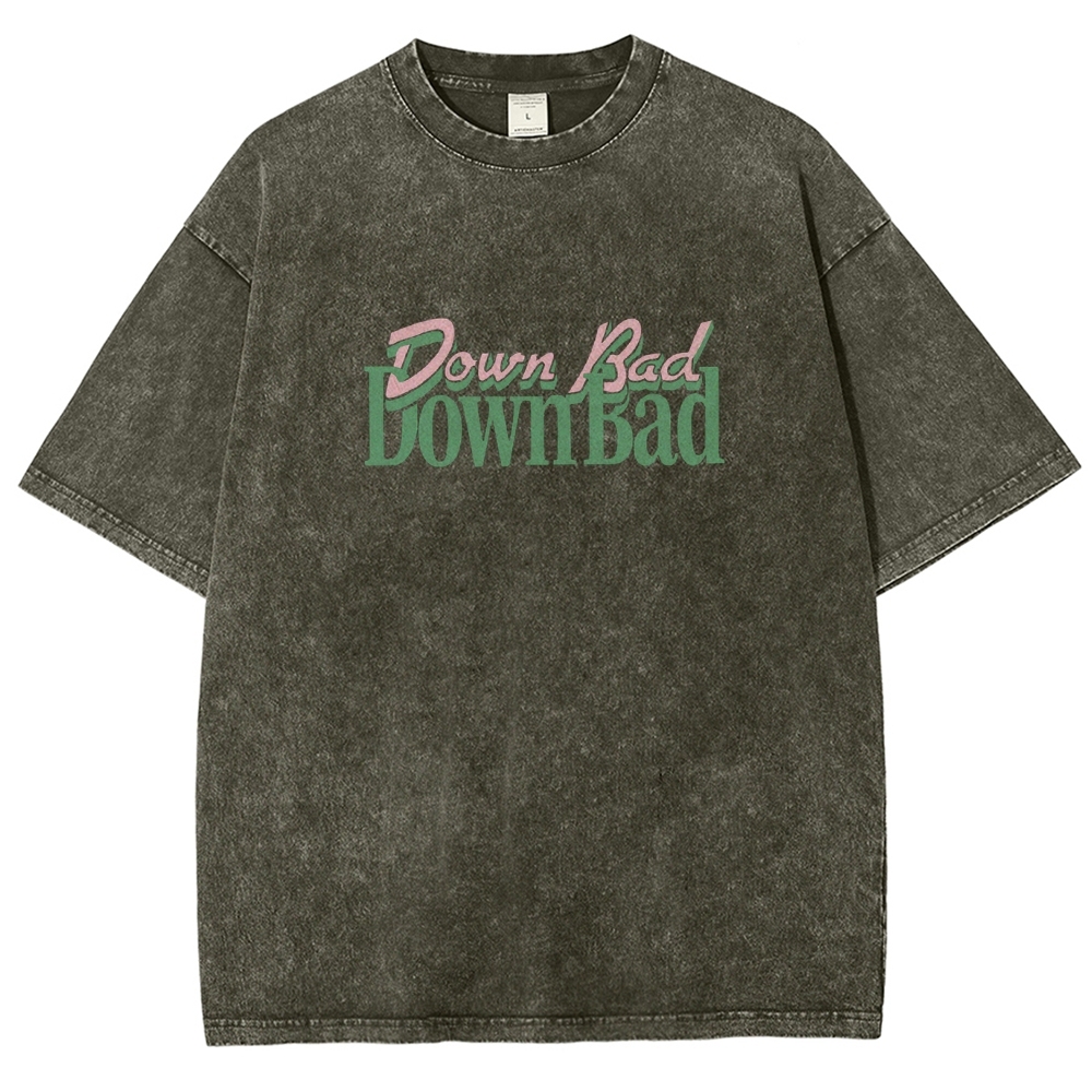 Down Bad Downbad Crying At The Gym Washed T-shirt