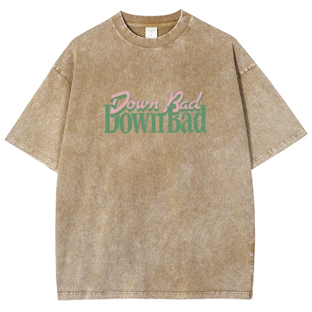 Down Bad Downbad Crying At The Gym Washed T-shirt
