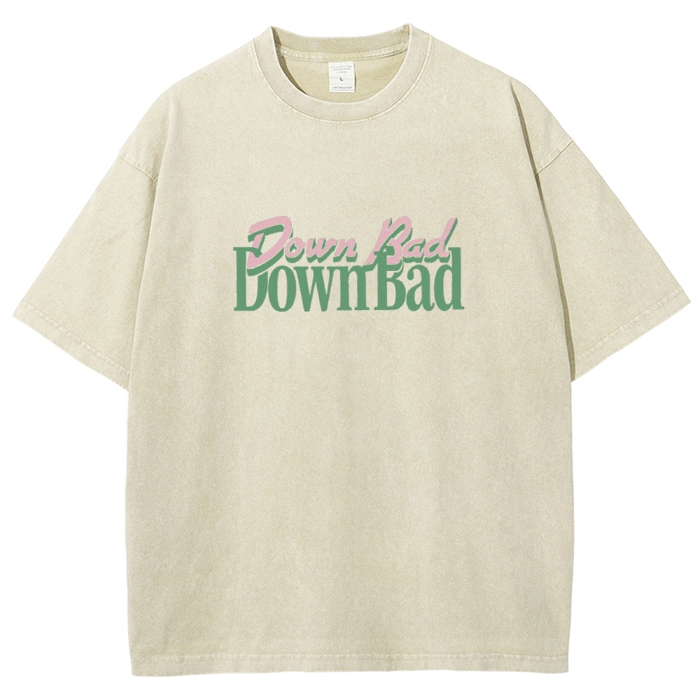 Down Bad Downbad Crying At The Gym Washed T-shirt