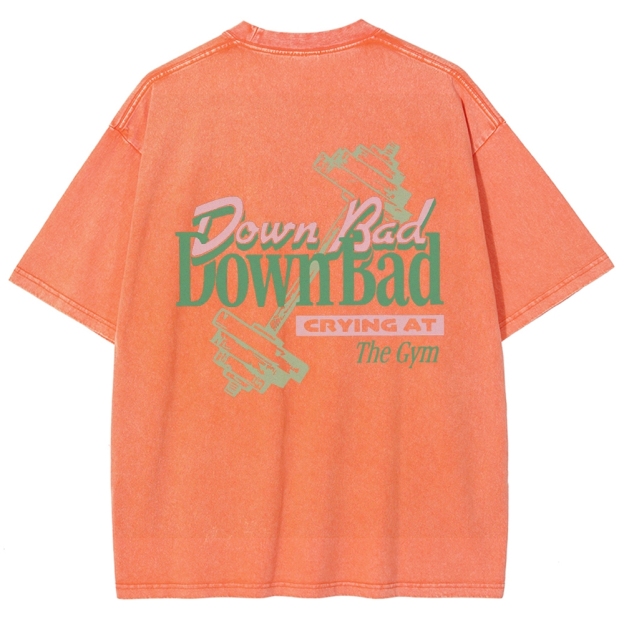 Down Bad Downbad Crying At The Gym Washed T-shirt