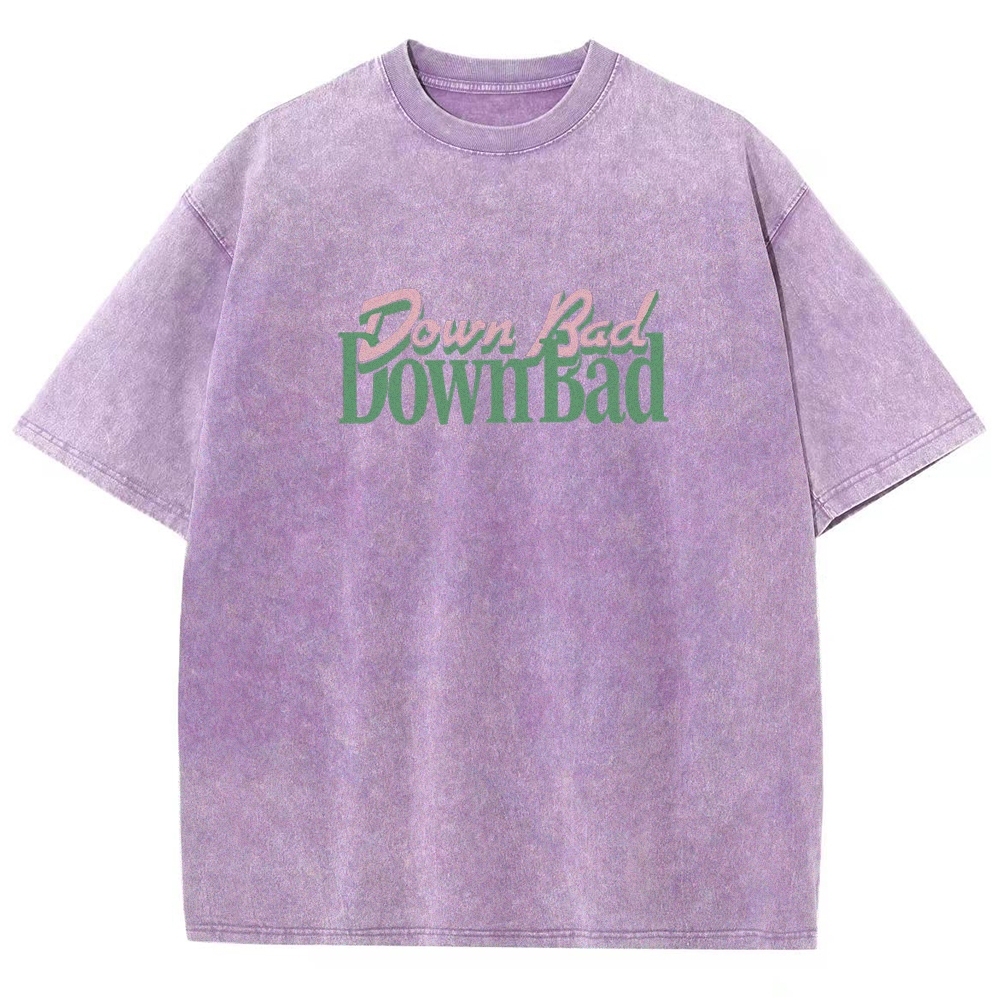 Down Bad Downbad Crying At The Gym Washed T-shirt