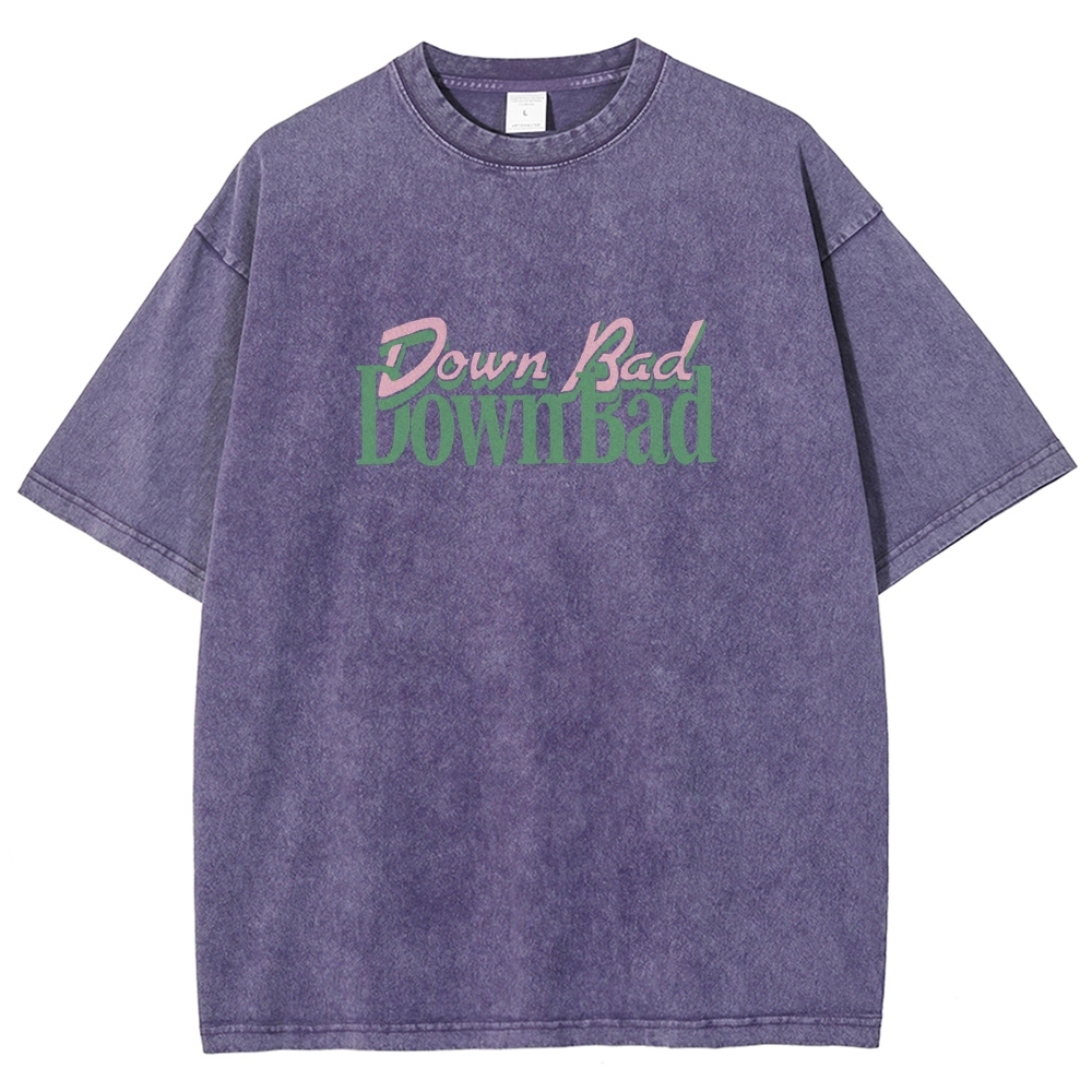Down Bad Downbad Crying At The Gym Washed T-shirt