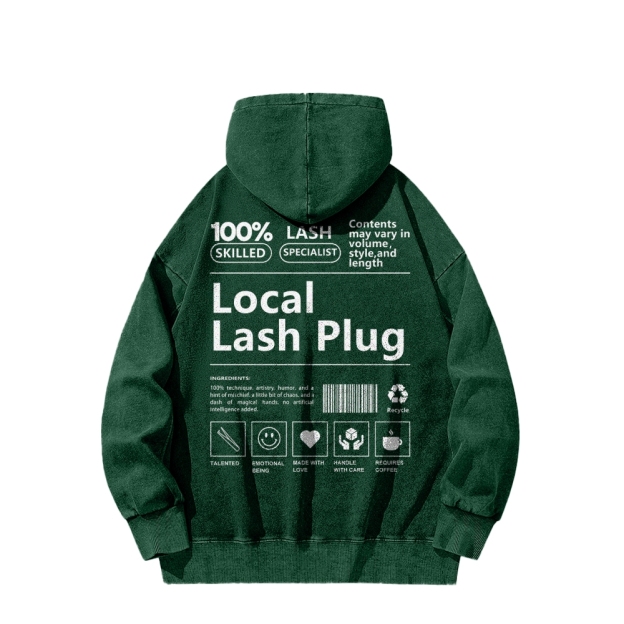 Local Last Plug Washed Long Sleeved Hoodie