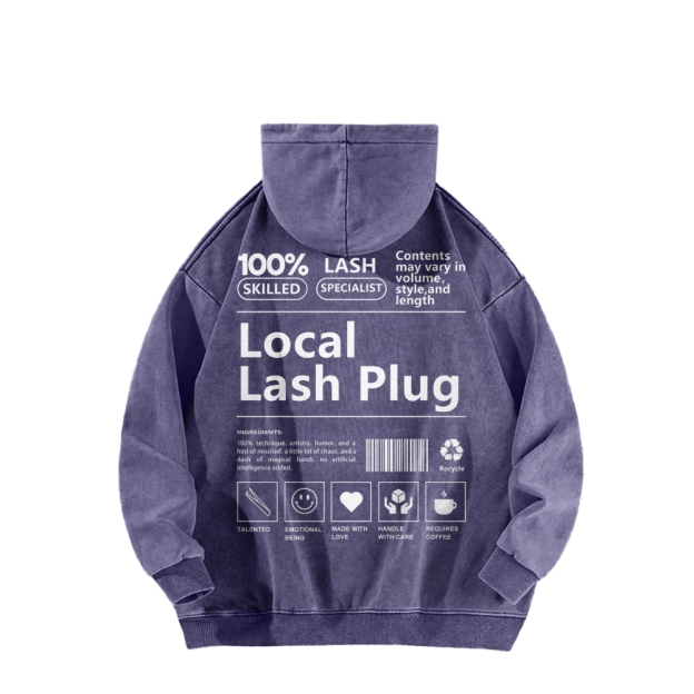 Local Last Plug Washed Long Sleeved Hoodie
