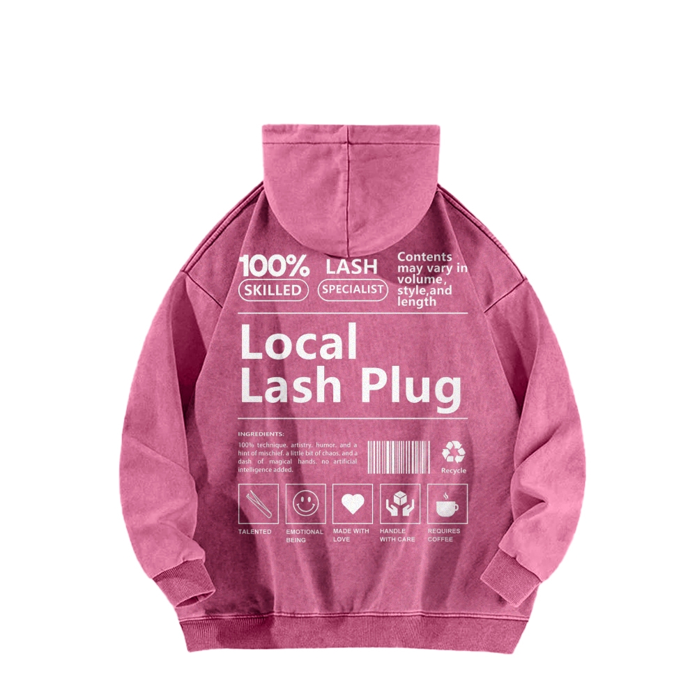 Local Last Plug Washed Long Sleeved Hoodie