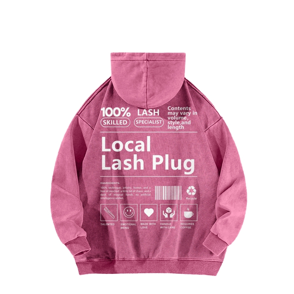 Local Last Plug Washed Long Sleeved Hoodie