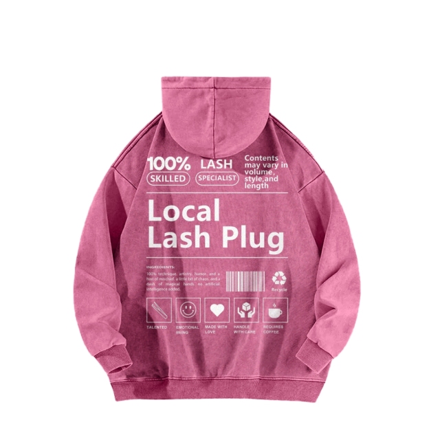 Local Last Plug Washed Long Sleeved Hoodie