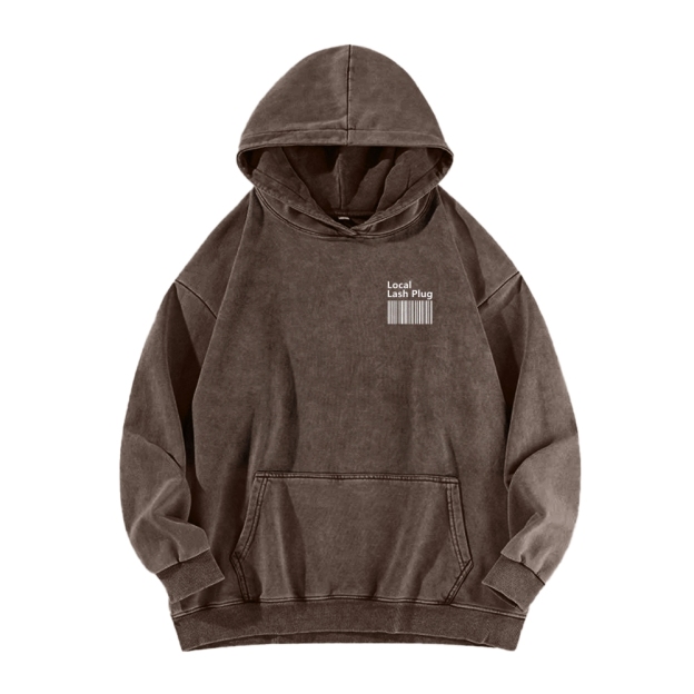 Local Last Plug Washed Long Sleeved Hoodie