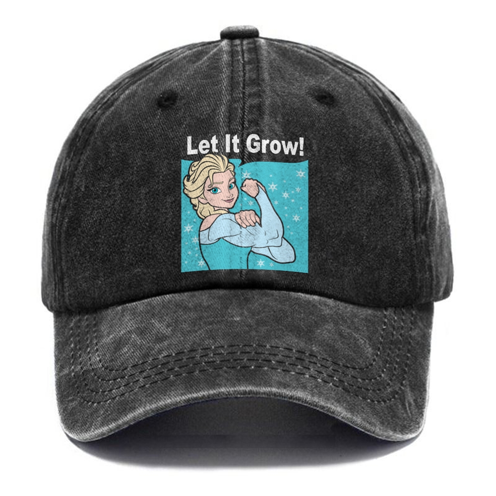 Let It Grow! Unisex Vintage Casual Washed Cap Customscool