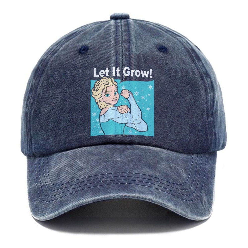 Let It Grow! Unisex Vintage Casual Washed Cap Customscool