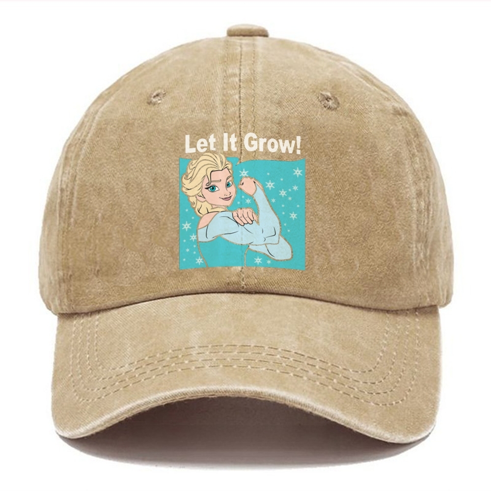 Let It Grow! Unisex Vintage Casual Washed Cap Customscool