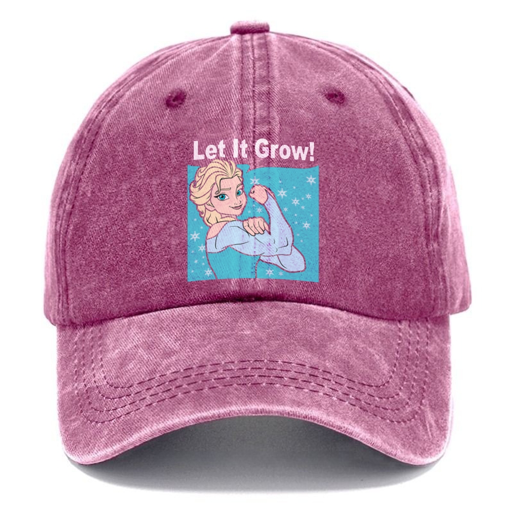 Let It Grow! Unisex Vintage Casual Washed Cap Customscool