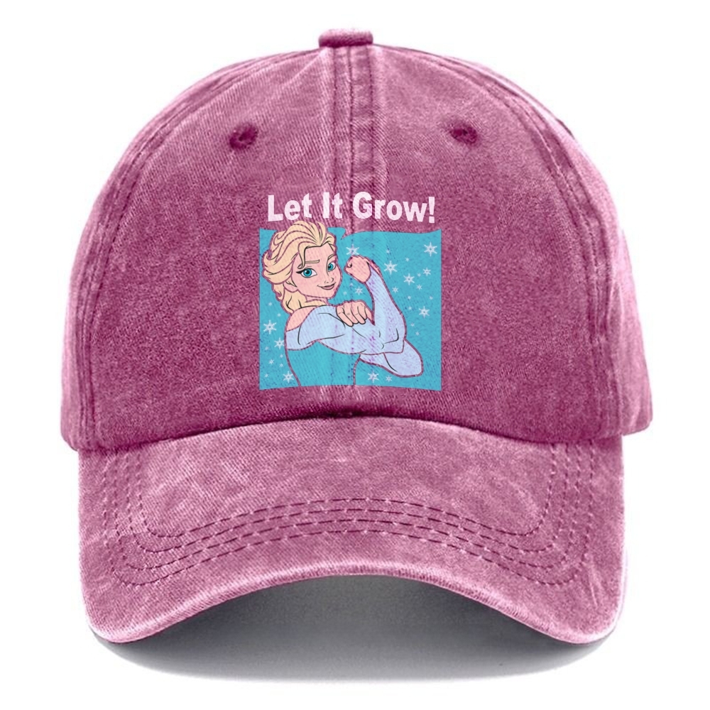 Let It Grow! Unisex Vintage Casual Washed Cap Customscool