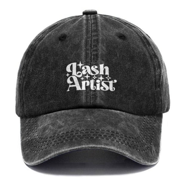 Lash Artist Unisex Vintage Casual Washed Cap Customscool