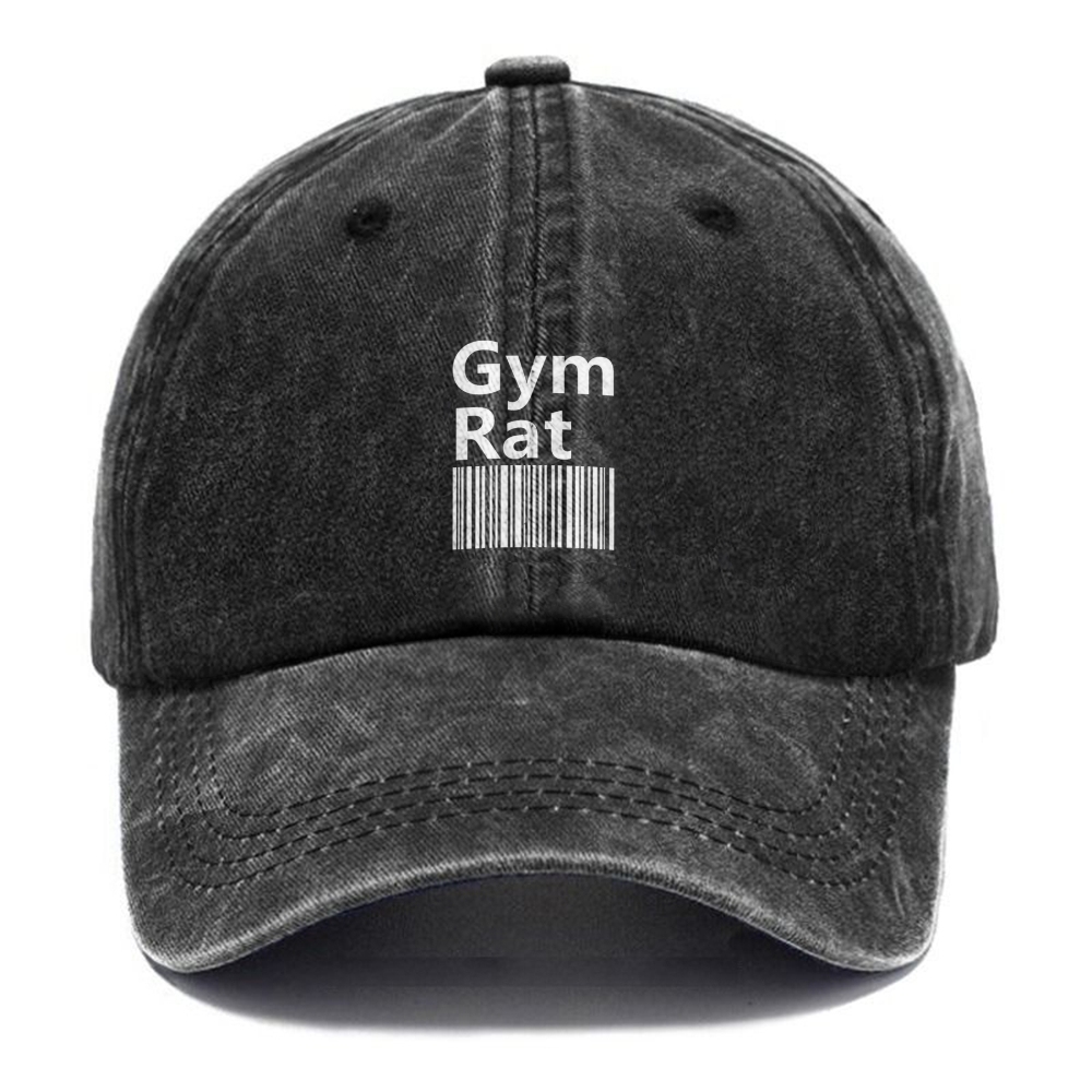 Gym Rat Unisex Vintage Casual Washed Cap Customscool