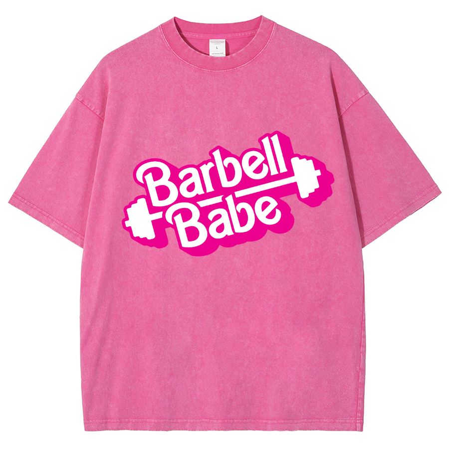 Barbell Babe Unisex Fit Washed T-Shirt