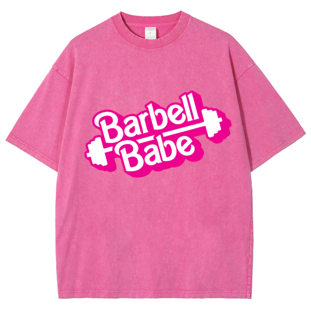 Barbell Babe Unisex Fit Washed T-Shirt