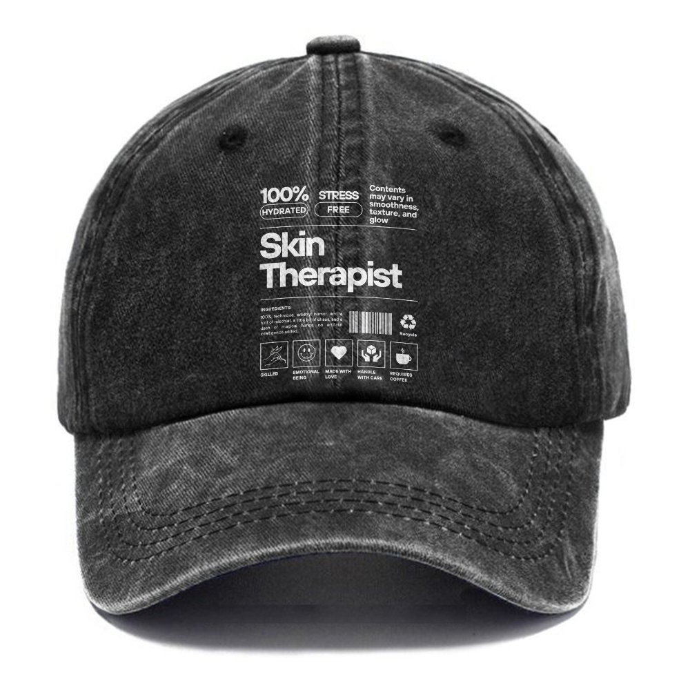 Skin Therapist Unisex Vintage Casual Washed Cap