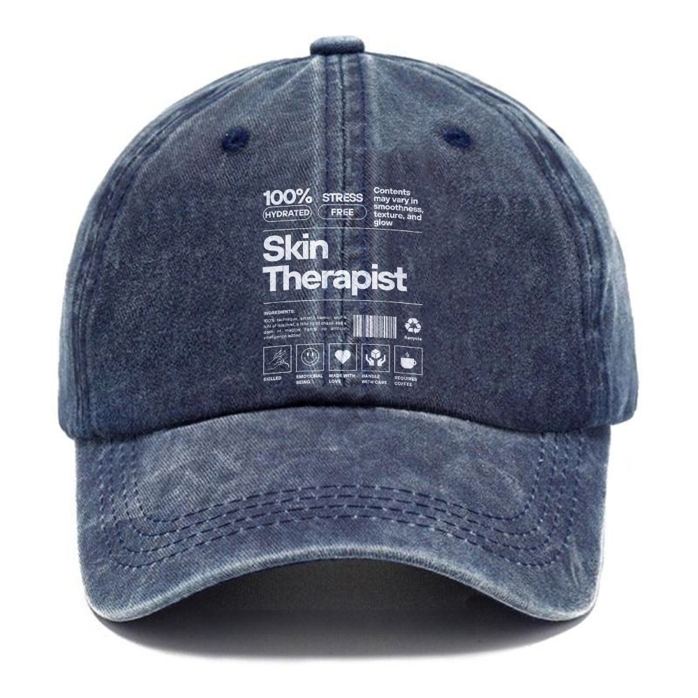 Skin Therapist Unisex Vintage Casual Washed Cap
