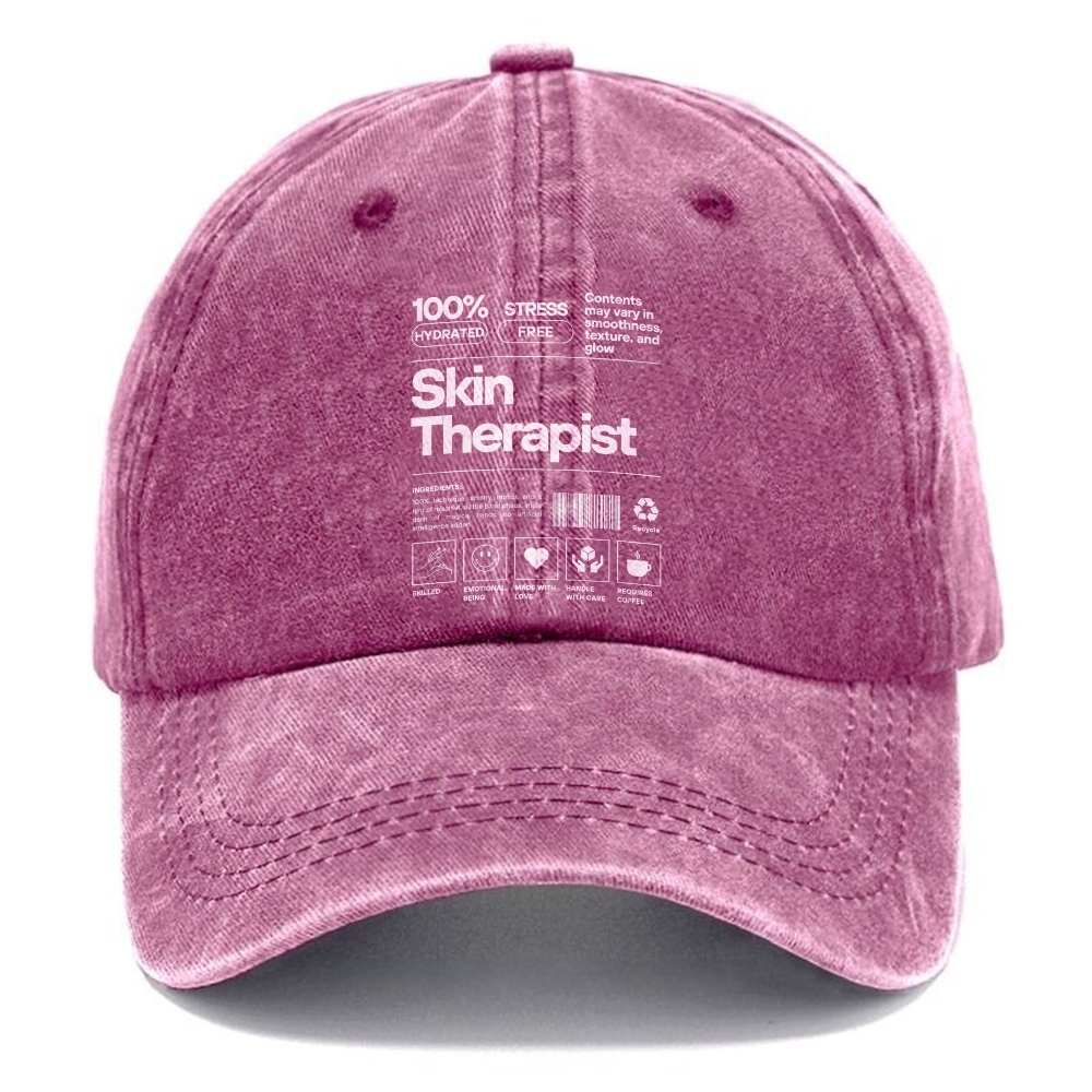 Skin Therapist Unisex Vintage Casual Washed Cap