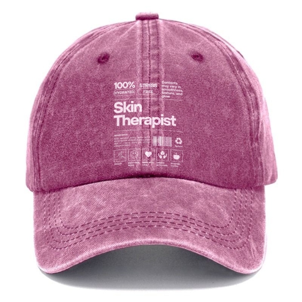 Skin Therapist Unisex Vintage Casual Washed Cap