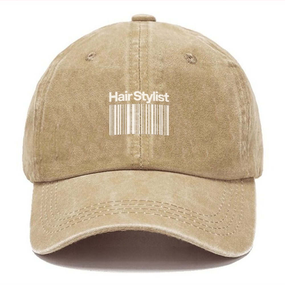 Hair Stylist Unisex Vintage Casual Washed Cap Customscool