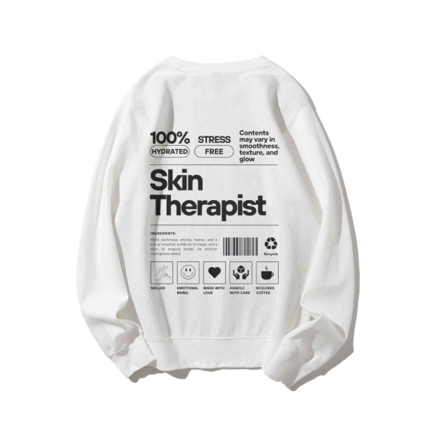 Skin Therapist Crew Neck Long Sleeve Sweatshirt