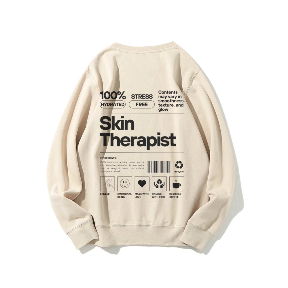 Skin Therapist Crew Neck Long Sleeve Sweatshirt