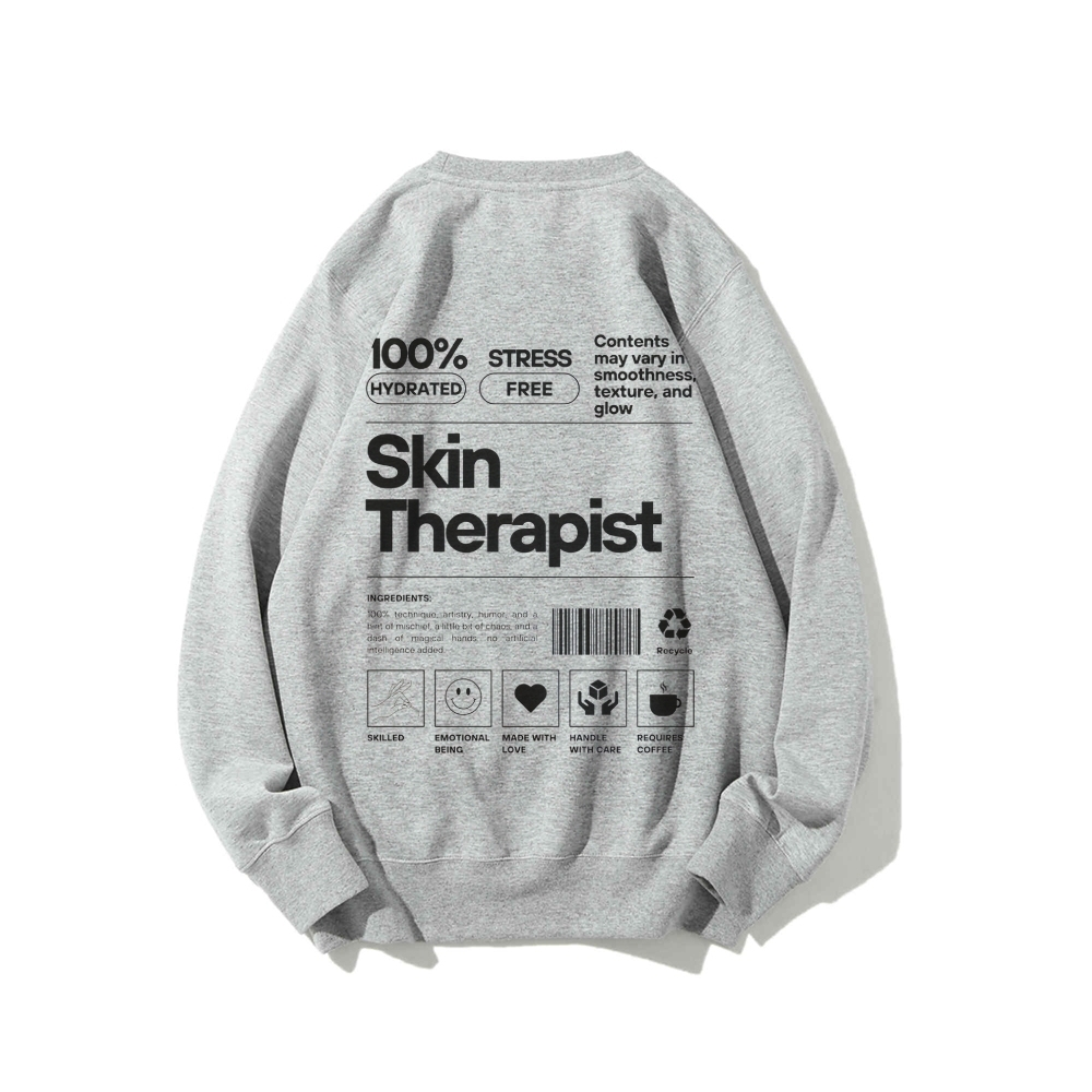 Skin Therapist Crew Neck Long Sleeve Sweatshirt