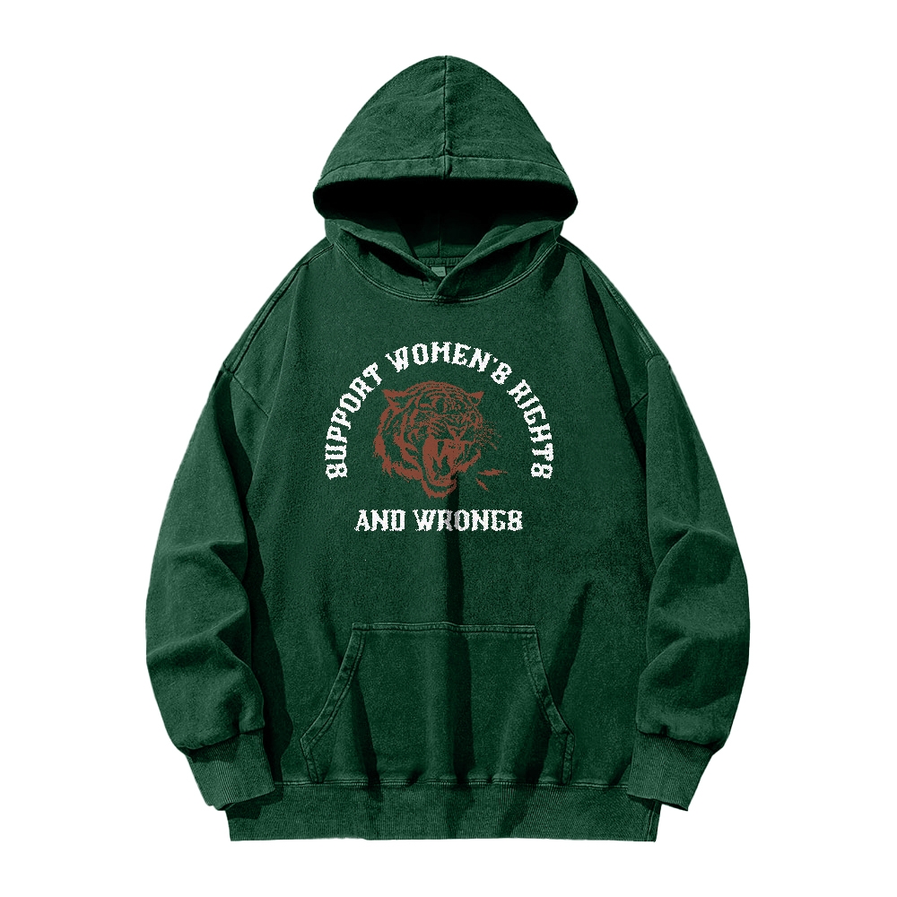 Support Rights And Wrongs Washed Hoodie