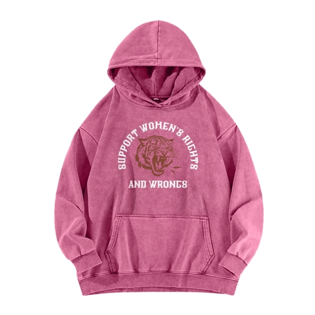 Support Rights And Wrongs Washed Hoodie