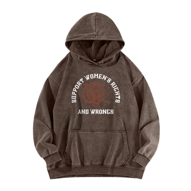 Support Rights And Wrongs Washed Hoodie