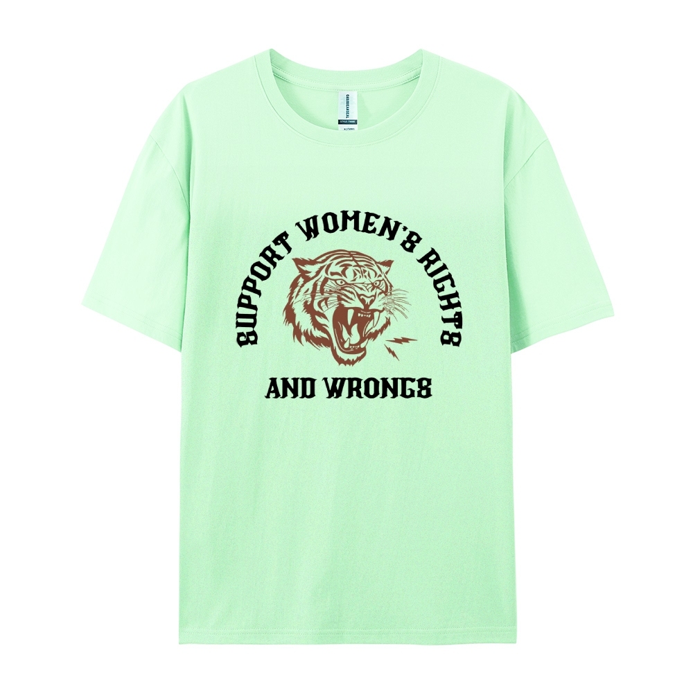 Support Rights And Wrongs Casual Short Sleeve T-Shirt