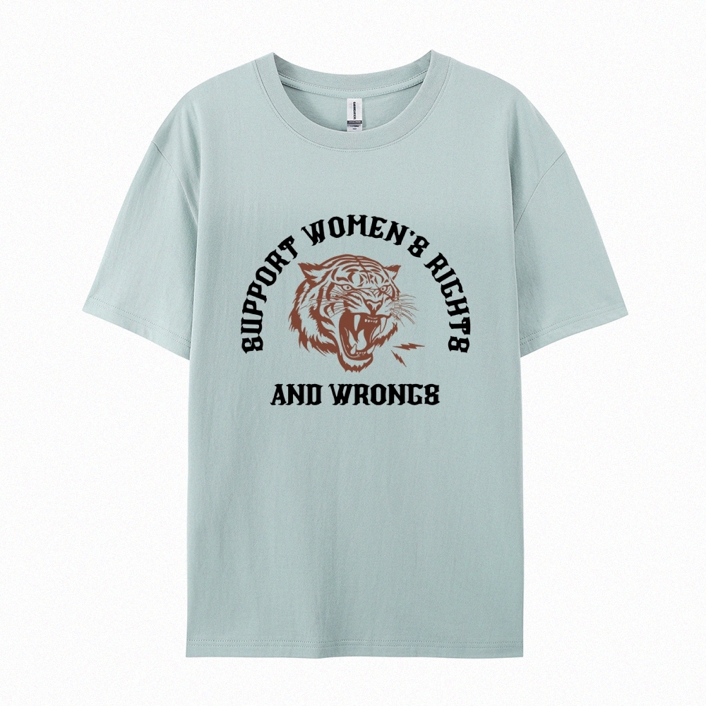 Support Rights And Wrongs Casual Short Sleeve T-Shirt