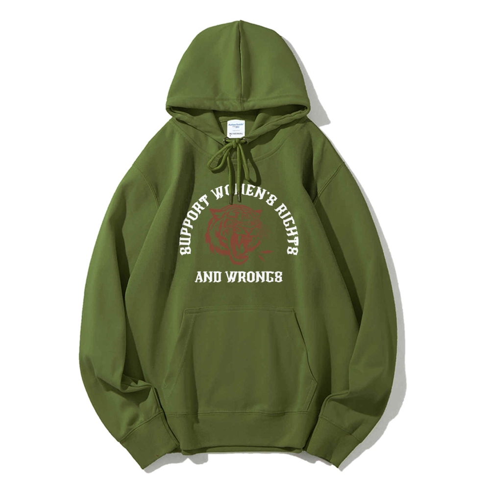 Support Rights And Wrongs Casual Hoodie