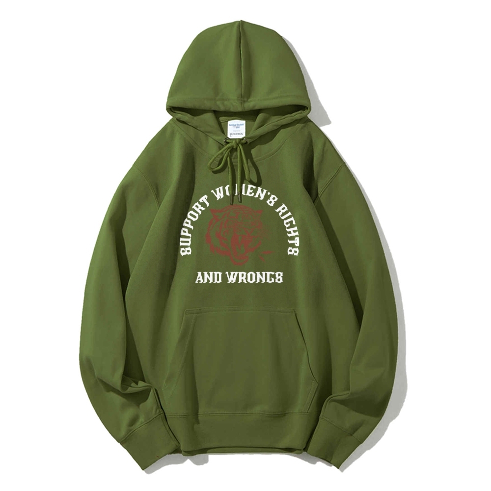 Support Rights And Wrongs Casual Hoodie