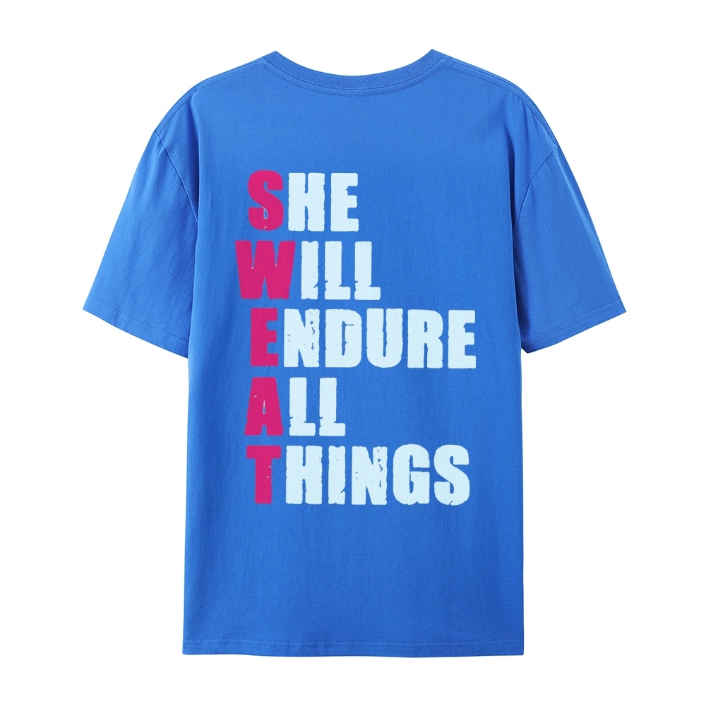 She Will Endure All Things Casual Short Sleeve T-Shirt