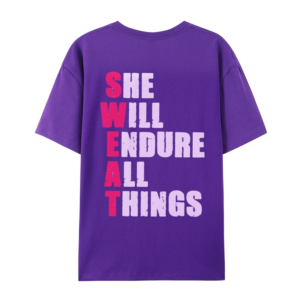 She Will Endure All Things Casual Short Sleeve T-Shirt