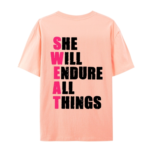 She Will Endure All Things Casual Short Sleeve T-Shirt