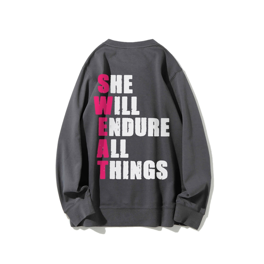 She Will Endure All Things Casual Hoodies