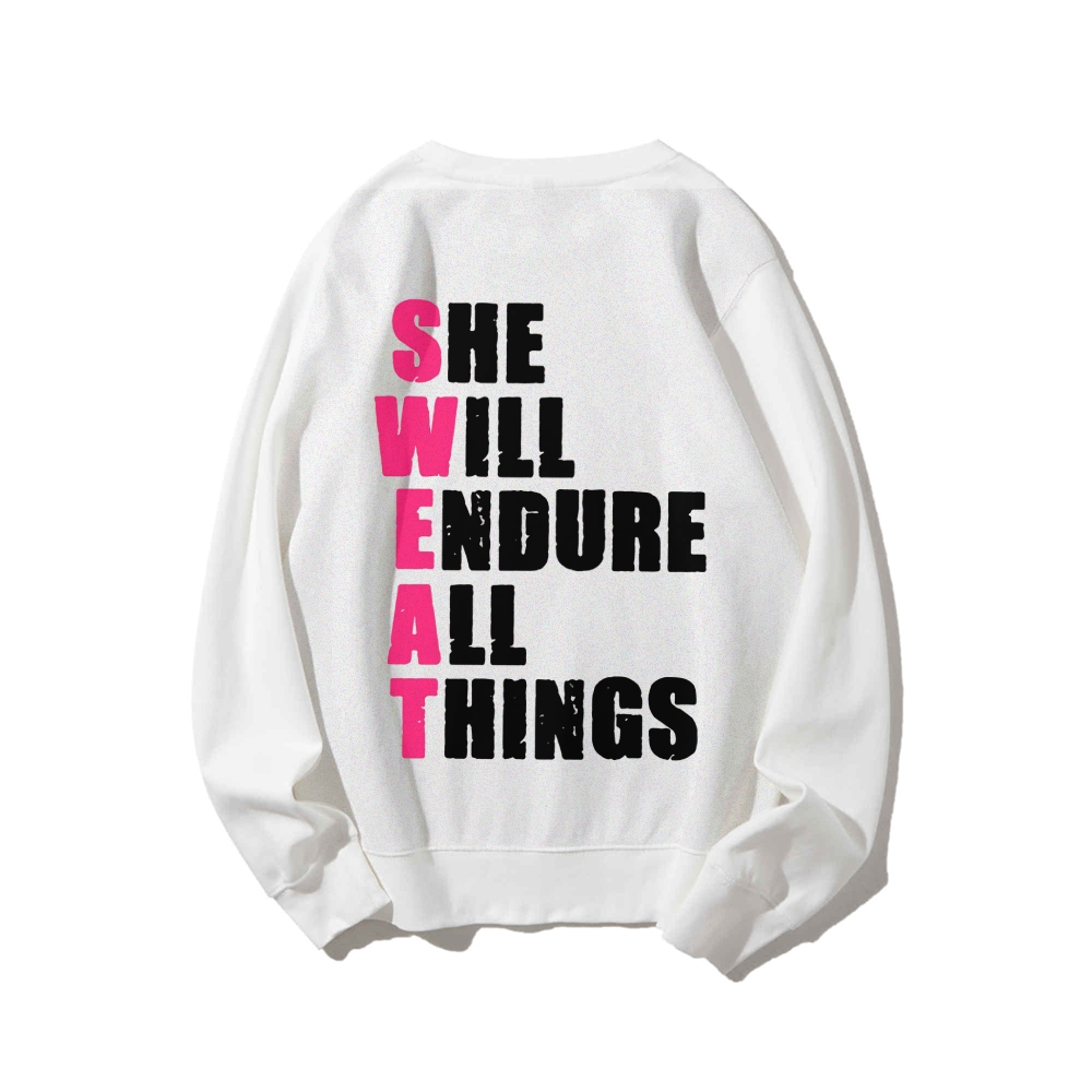 She Will Endure All Things Casual Hoodies