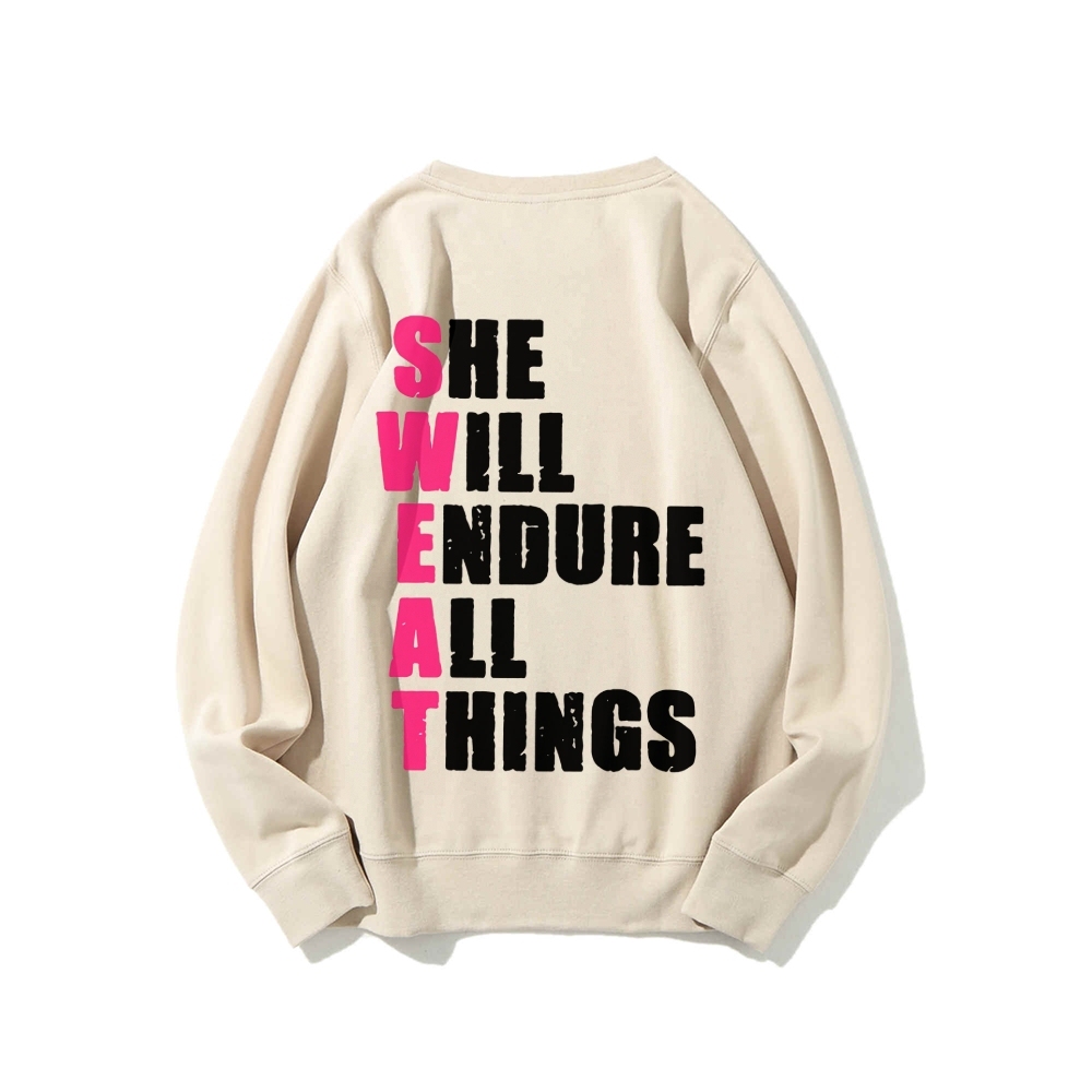 She Will Endure All Things Casual Hoodies
