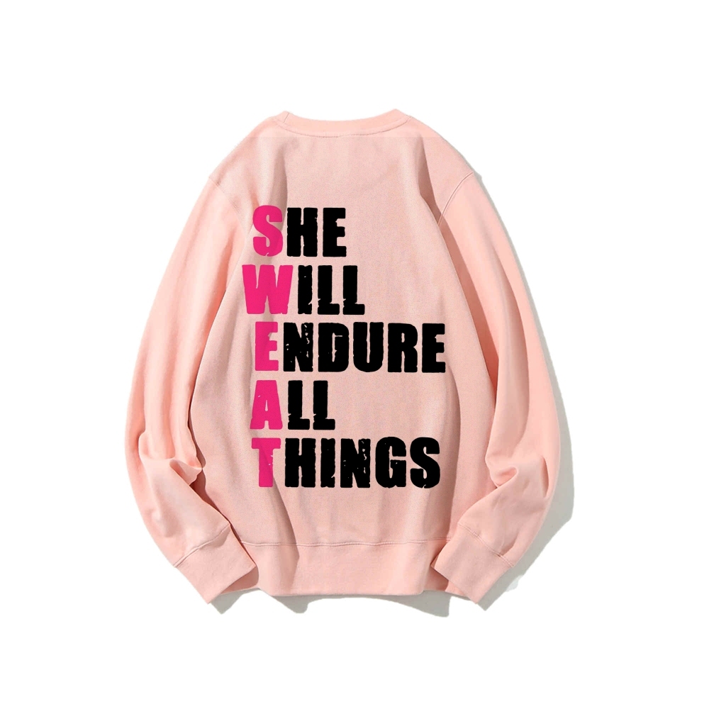 She Will Endure All Things Casual Hoodies