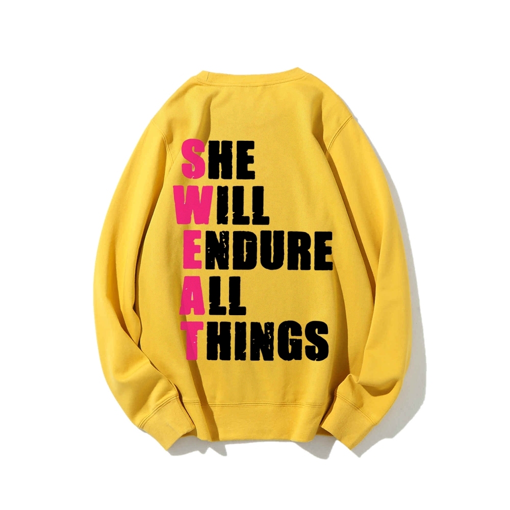 She Will Endure All Things Casual Hoodies