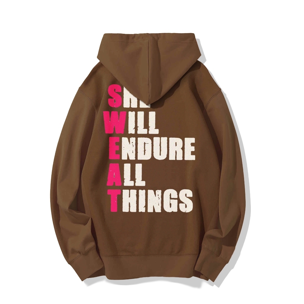 She Will Endure All Things Casual Hoodies
