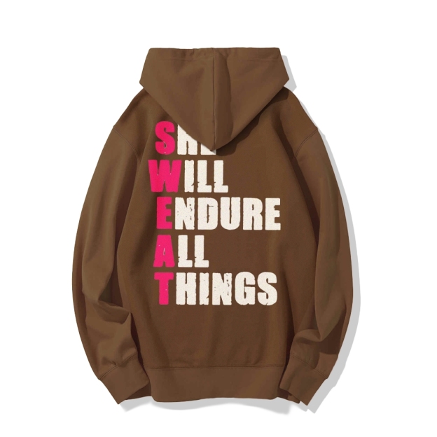 She Will Endure All Things Casual Hoodies